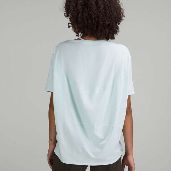 Lululemon Back in Action Short Sleeve Shirt - 6/8 Powder Blue - Picture 2 of 5